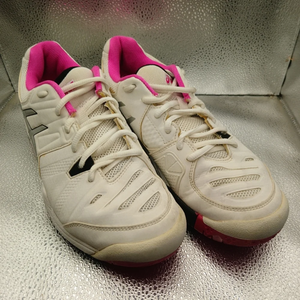 Asics White & Pink  Athletic Sneakers Women's Size 9